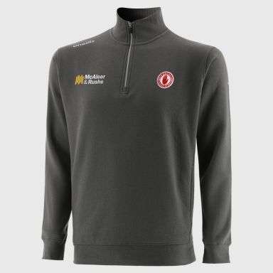 Tyrone GAA Grey Men’s Evolve Fleece half zip sweatshirt with ribbed collar and two side pockets by O’Neills.