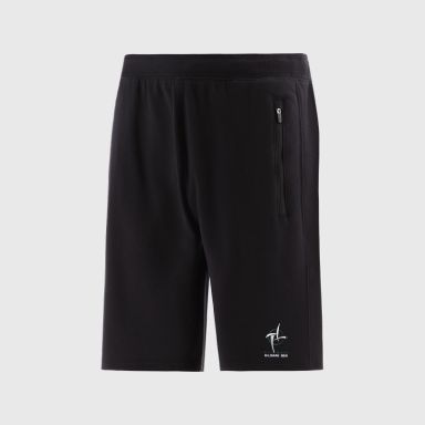 Black Kildare GAA Men’s Evolve Fleece Shorts with elasticated waistband and two zip pockets by O’Neills.