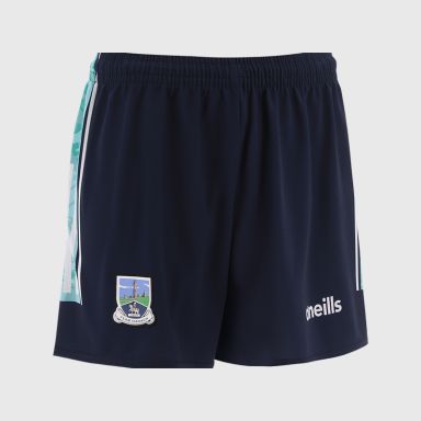 Navy Fermanagh GAA Alternative Shorts with stripe detail on leg by O’Neills.