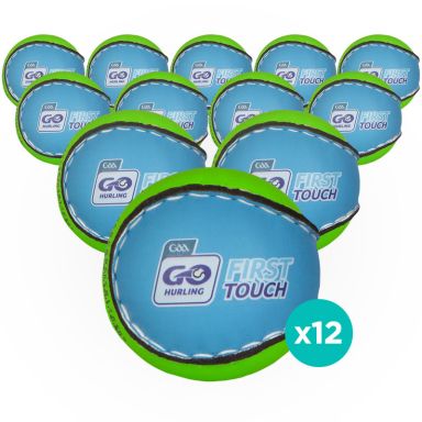 O'Neills First Touch Hurling Ball Green / Blue 12 Pack