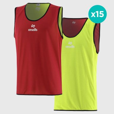 O'Neills Flex Reversible Training Bib 15PK Red / Yellow