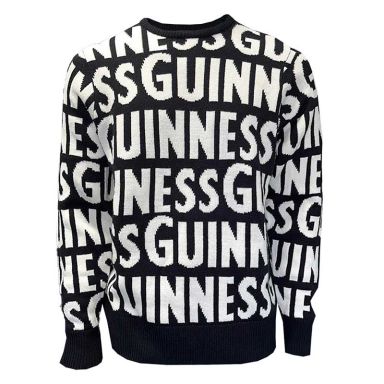 Black and White Guinness All Over Print Sweatshirt from O'Neills