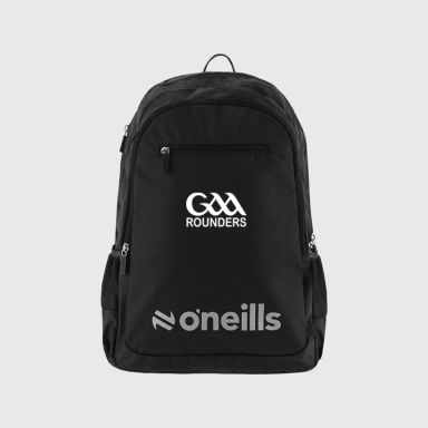 Black GAA Rounders Triumph Backpack from O'Neills