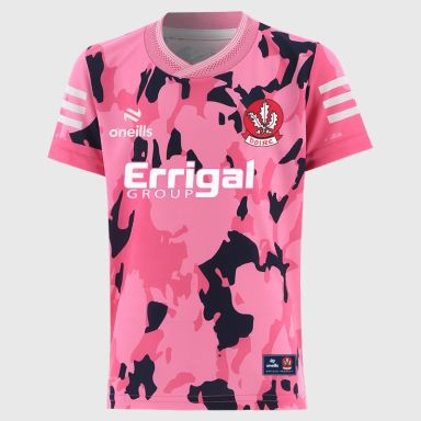 Pink Derry GAA Kids' Short Sleeve Training Top 2026 from O’Neills