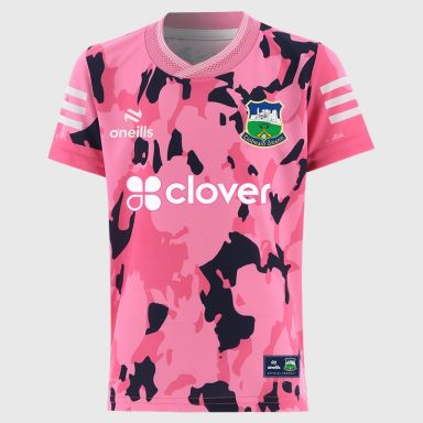 Pink Tipperary GAA Kids' Short Sleeve Training Top 2026 from O’Neills.