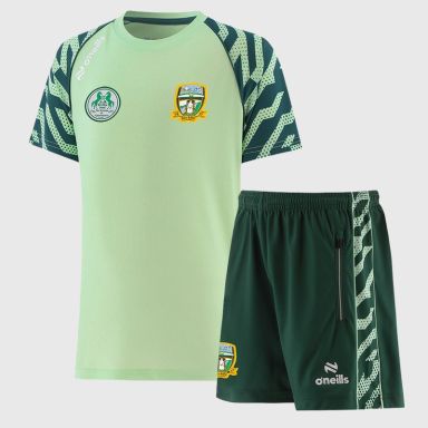 Bottle O’Neills Kids' Meath GAA Electro Two Piece Set including Short Sleeve T-Shirt and Shorts.