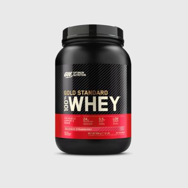Optimum Nutrition 100% Gold Standard Whey Strawberry flavour from O'Neills.
