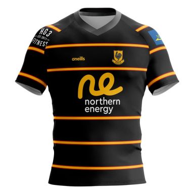 Harrogate Pythons Kids' Rugby Match Tight Fit Jersey (Northern Energy - Black)