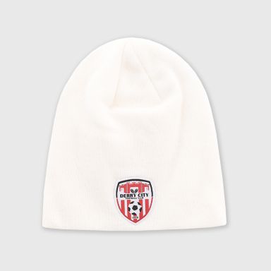 O'Neills Derry City FC Kids' Higgins Knitted Beanie Hat Beige