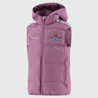 O'Neills Dublin GAA Kids' Hydra Hooded Padded Gilet Pink / White / Pink