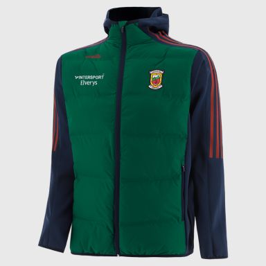 Mayo GAA Kids' Hydra Lightweight Hooded Padded Jacket Green | O’Neills 