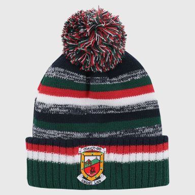 Mayo GAA Kids' Hydra Knitted Bobble Hat Marine / Red / White from O’Neills