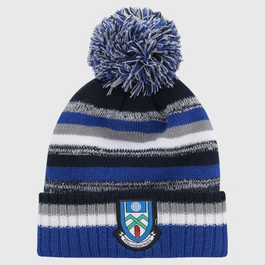 Monaghan GAA Kids' Hydra Knitted Bobble Hat Marine / Grey / Royal from O’Neills