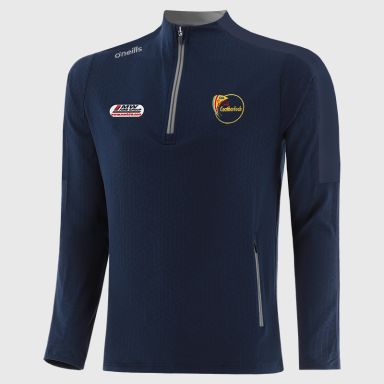 Carlow GAA Kids' Hydra Brushed Half Zip Top Navy / Silver from O’Neills Sportswear