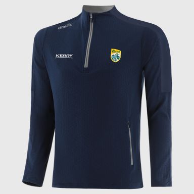 Kerry GAA Kids' Hydra Brushed Half Zip Top Navy / Silver from O’Neills Sportswear