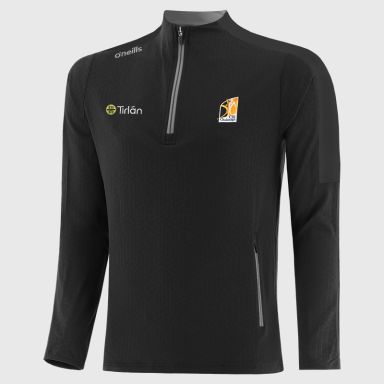 Kilkenny GAA Kids' Hydra Brushed Half Zip Top Black / Silver from O’Neills Sportswear