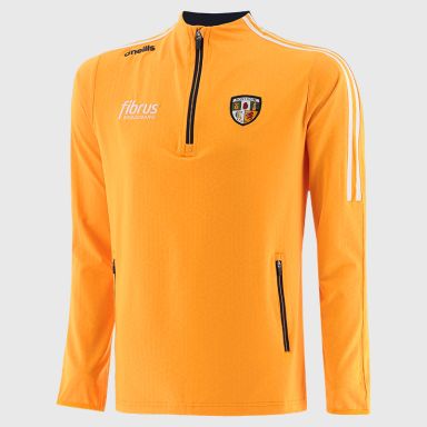 Antrim GAA Men's Hydra Brushed Half Zip Top Amber from O’Neills Sportswear
