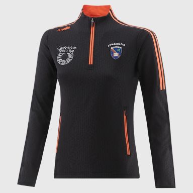 Armagh LGFA Women's Hydra Brushed Half Zip Top Black / Orange