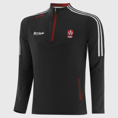 Derry GAA Men's Hydra Brushed Half Zip Top Black / Red from O’Neills Sportswear