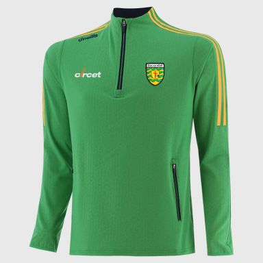 Donegal GAA Kids' Hydra Brushed Half Zip Top Emerald from O’Neills Sportswear