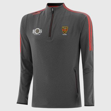 Down GAA Kids' Hydra Brushed Half Zip Top Dark Grey from O’Neills Sportswear
