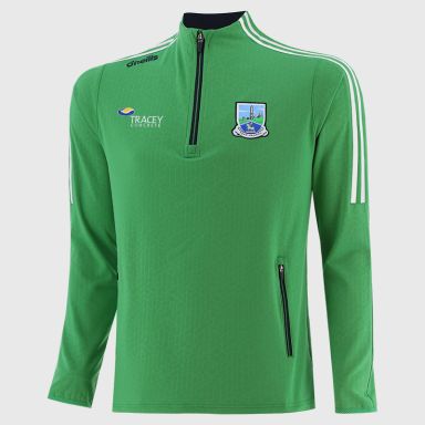 Fermanagh GAA Kids' Hydra Brushed Half Zip Top Green / White / Marine from O'Neills 
