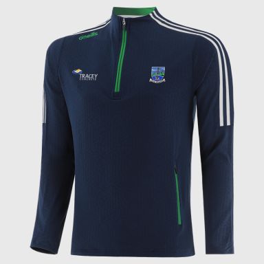 Fermanagh GAA Men's Hydra Brushed Half Zip Top Navy / Green from O’Neills Sportswear