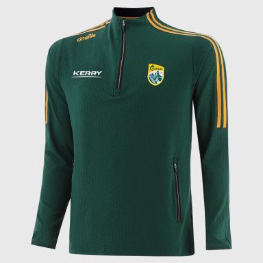Kerry GAA Kids' Hydra Brushed Half Zip Top Bottle / Amber from O’Neills Sportswear