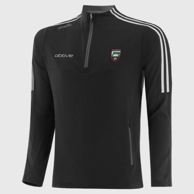 Sligo GAA Men's Hydra Brushed Half Zip Top Black / White / Grey from O’Neills Sportswear
