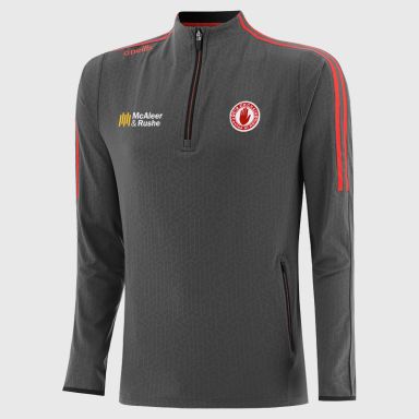Tyrone GAA Men's Hydra Brushed Half Zip Top Dark Grey from O’Neills Sportswear