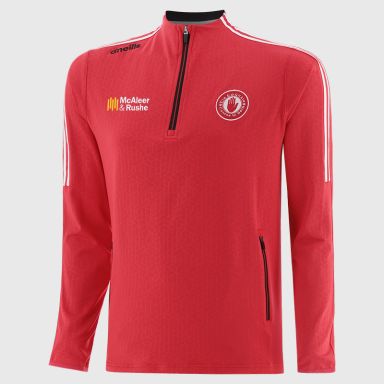 Tyrone GAA Kids' Hydra Brushed Half Zip Top Red from O’Neills Sportswear