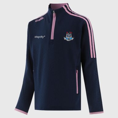 Dublin GAA Kids' Hydra Brushed Half Zip Top Navy / Pink from O’Neills Sportswear