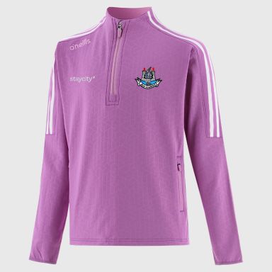 Dublin GAA Kids' Hydra Brushed Half Zip Top Pink from O’Neills Sportswear