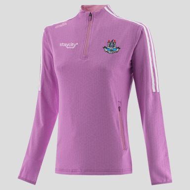 Dublin GAA Women's Hydra Brushed Half Zip Top Pink from O’Neills Sportswear