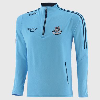 Dublin GAA Men's Hydra Brushed Half Zip Top Sky / Navy from O’Neills Sportswear