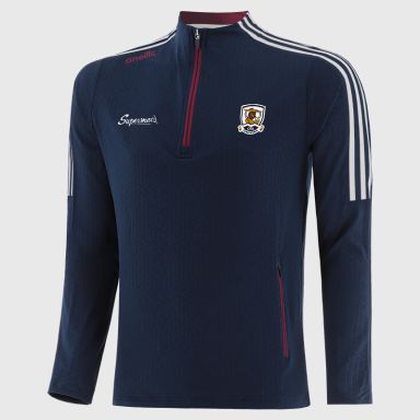 Galway GAA Kids' Hydra Brushed Half Zip Top Navy / Maroon from O’Neills Sportswear