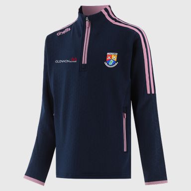 Longford GAA Kids' Hydra Brushed Half Zip Top Navy from O’Neills Sportswear