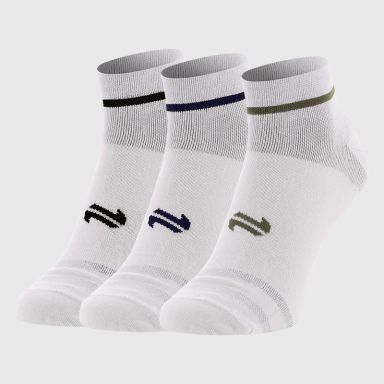 White Multi Cushioned Low Trainer Socks 3 Pack with O’Neills branding.