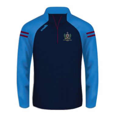 St. Patrick's High School Keady Voyager Brushed Half Zip Top Marine / Sky / Maroon New for 2022/23