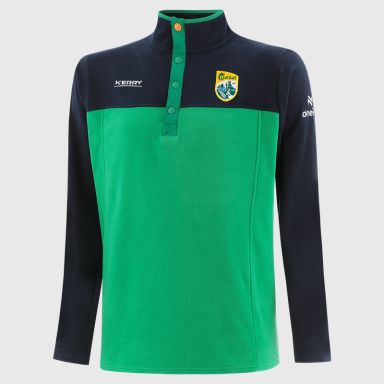 Kerry GAA Men's Kai Snap Button Fleece Green / Navy from O’Neills 
