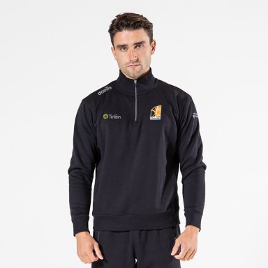 Kilkenny GAA Black Men’s Evolve Fleece half zip sweatshirt with ribbed collar and two side pockets by O’Neills.