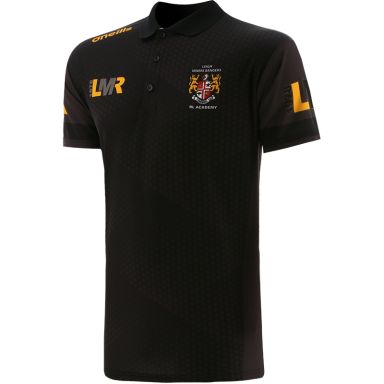 Leigh Miners Rangers Kids' Lincoln Printed Polo Black / Amber