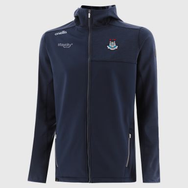 Marine Dublin GAA Men's Logan soft shell jacket with hood from O'Neills.
