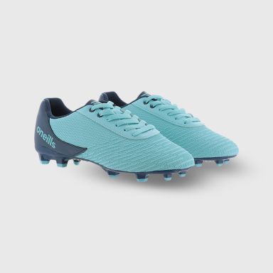Blue O’Neills Meteor football boots with moulded studs and lace closure by O’Neills.