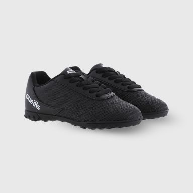 Black and White O’Neills Meteor Pre-School Astro Turf Laced Football boots.