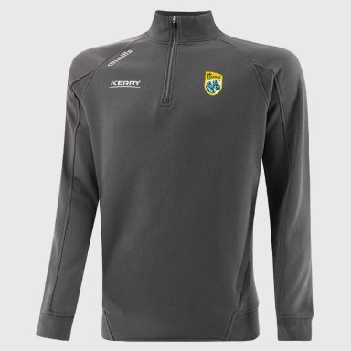Kerry GAA Men's Momentum Half Zip Fleece Top Dark Grey from O’Neills Sportswear