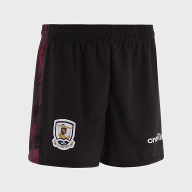 Black Galway GAA Kids' Alternative Shorts 2025 by O'Neills.