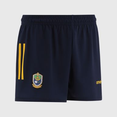 Navy Roscommon GAA Goalkeeper Shorts with stripe detail on leg by O’Neills.
