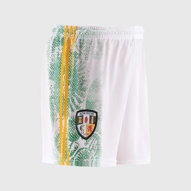 White Antrim GAA Men's Alternative Shorts by O’Neills.