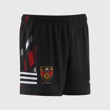 Black Down GAA Training Shorts by O’Neills.